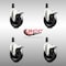 Service Caster 5 Inch 316SS Soft Rubber Swivel 1-1/4 Inch Expanding Stem Caster Set Lock Brake SCC-SS316TTLEX20S514-SRS-114-4 - alternate 2